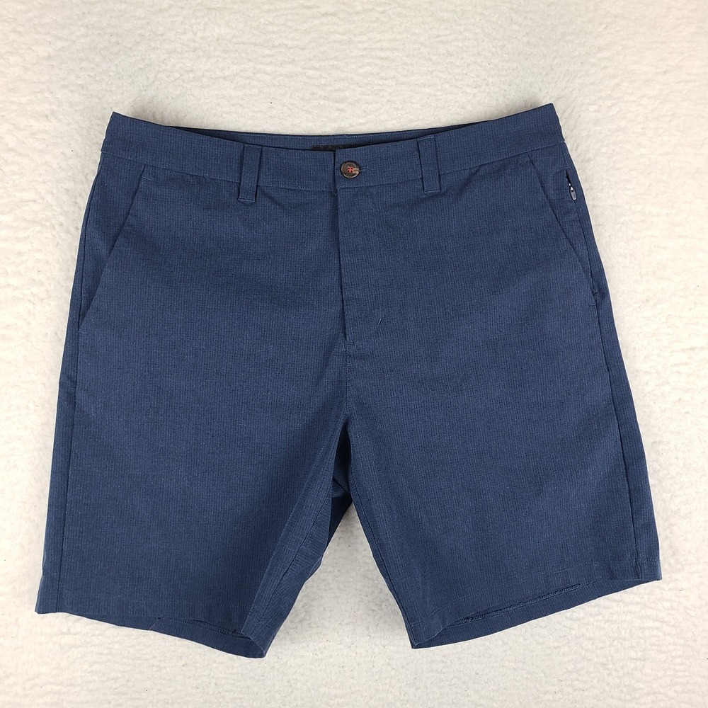Random Golf Club Shorts Mens 34 Blue Navy  8"‎ Hybrid Chino Performance